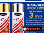 Pintura Spray Dorada y aluminio