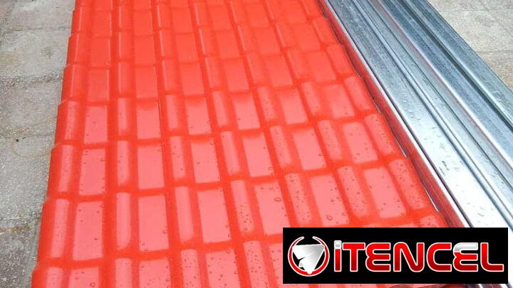 Tejas plastikas de PVC importadas imitación coloniales ,máxima calidad