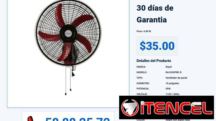 VENTILADOR DE PARED 18″ ROYAL VPT-0397