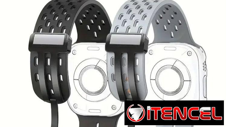 Manilla Magnética Transpirable para Apple Watch 42/44/45/49mm (negra)