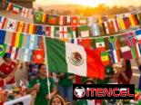 Cuerda con banderas de países al mundial 2026, 14 metros de banderas. 28cmX20cm cada bandera