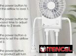 Ventilador recargable  estilo práctico con más de 6 horas de duración de 3 velocidades