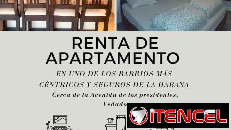 Se alquila hermoso departamento en el vedado de 1 habitación (Rld0003S,)
