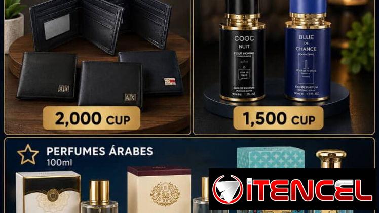 Billetera, perfume, spray corporal de hombre