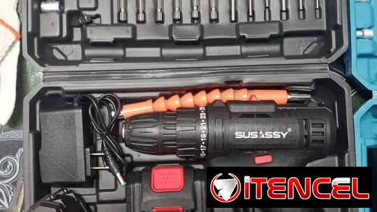 Taladro tornilladora inalámbrico 2 baterías 21v. 35 USD