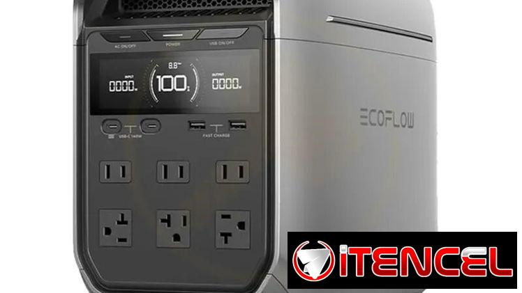 EcoFlow DELTA 3 Plus con 1024Wh, 1800W – Pico 3600W, Carga Rápida y Batería LiFePO Estación de Energía Portátil
