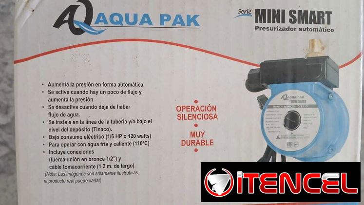 PREZURISADOR AQUA PAK MINI25-10/1115.AUTOMATICO.SILENCIOSO.1/6 HP.BAJO CONSUMO ELECTRICO (120W).