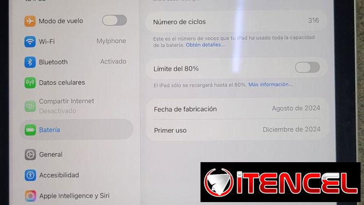 Ipad Air (11 pulgadas) (M2) libre de fabrica, 128gb y batería en 84
