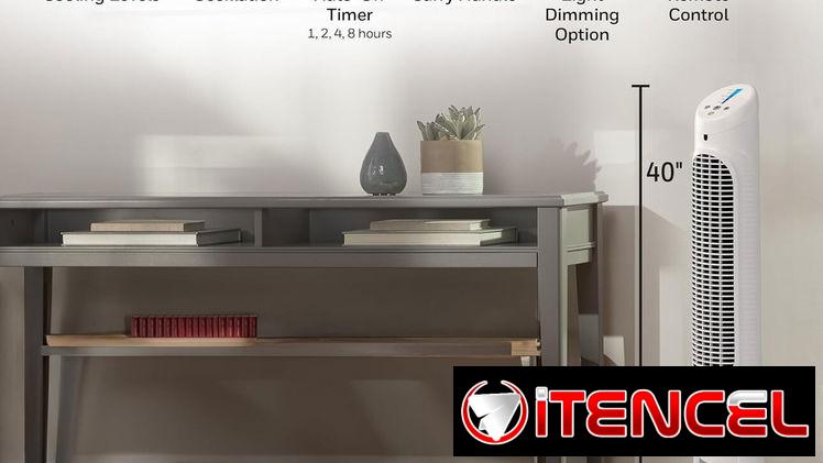 Ventilador oscilante de torre para toda la habitación con control remoto, color blanco y color negro-70usd