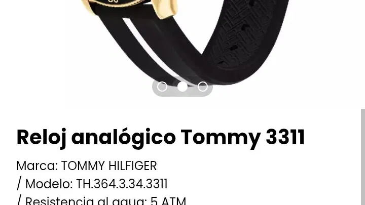Reloj analógico Tommy 3311. Nuevo