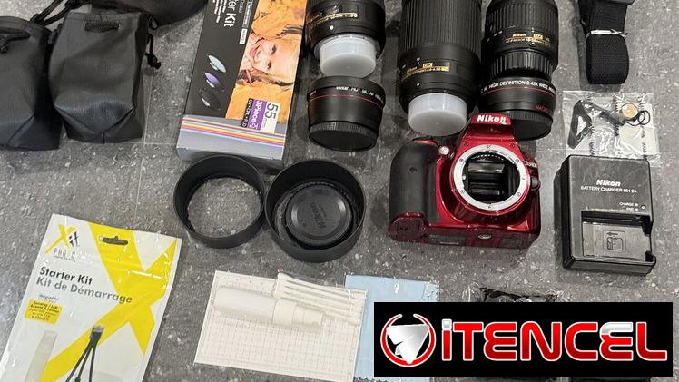 Nikon D3400 con 3 lentes y muchos accesorios