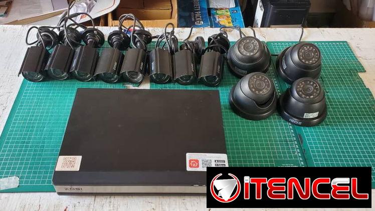 Sistema de camara zozi de 16 cámara con 12 físicas y 2tb de disco duro