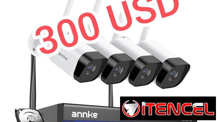 Sistema de Cámaras de Seguridad Inalambricas ANNKE de 4 Cámaras 3MP y disco de 2 TB
