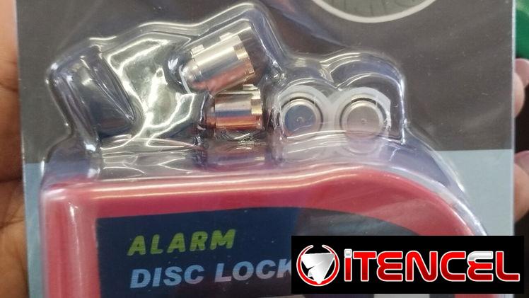Candado de disco de frenos con alarma