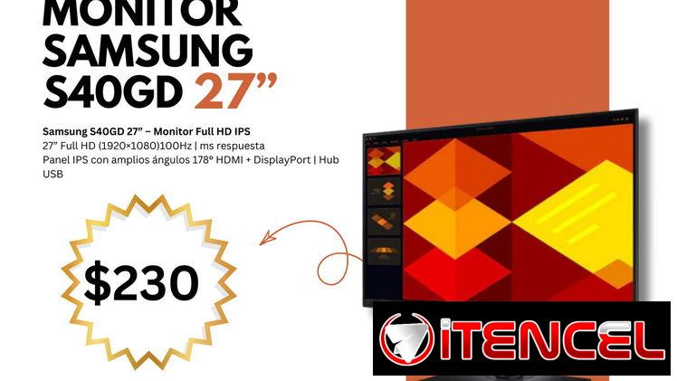 Monitor Samsung S40GD 27″ S27D402GAN – S40GD Series $210 videojuegoshabana.com