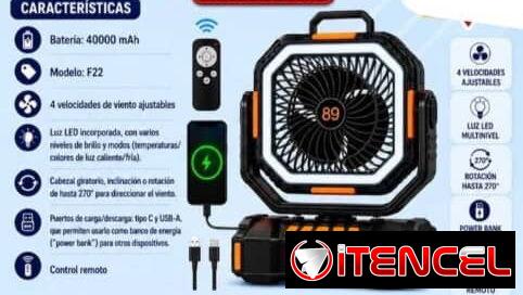 Ventilador recargable