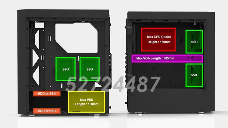 ✅✅52724487 – Chasis Gaming ZALMAN T7 + 2 fanes✅✅