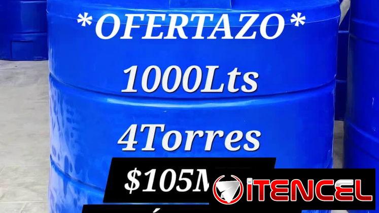 Tanques Plásticos para agua💧750Lts, 💎1000LTS 4TORRES💎 y 1200Lts PROVARI NUEVOS *Tanque para agua 💦 CON ENVIO GRATIS*