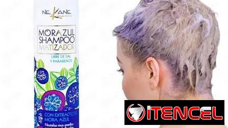 Champú mora azúl