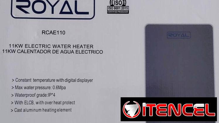 Vendo Calentador Eléctrico Instantáneo de Agua marca Royal Nuevo y Sellado en su caja de 11 kw y 220v