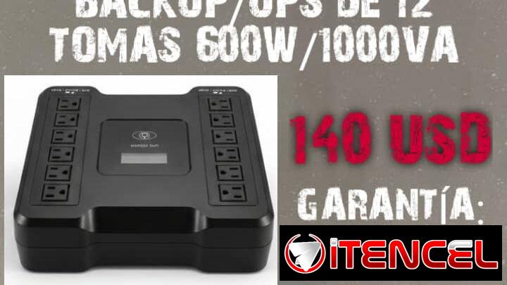 BackUPS para PC con 12 tomas