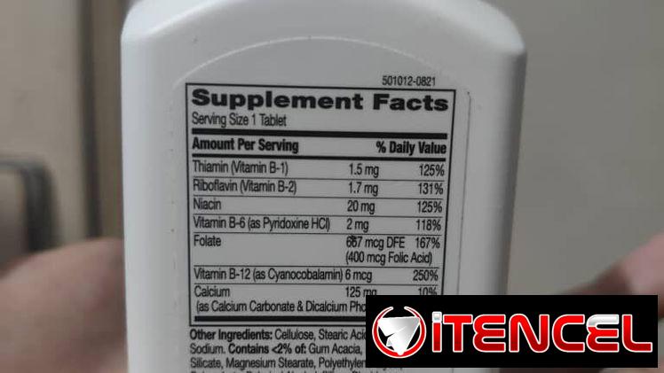 Vitaminas Complejo B + Calcio 100 tabletas
