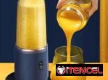 Batidora portatil USB de 6 cuchillas de acero inoxidable Capacidad: 450 ml Color: Rosada