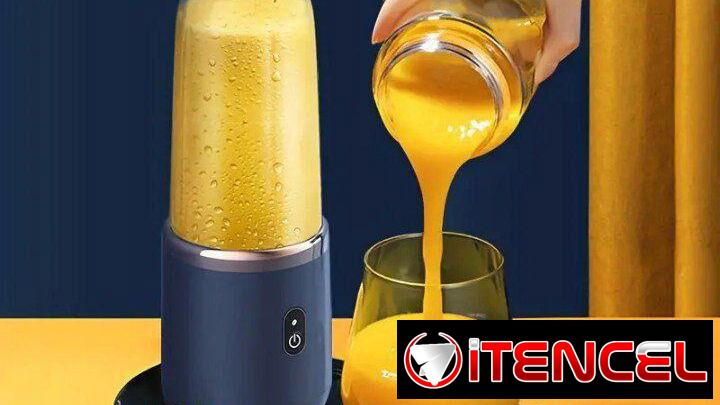 Batidora portatil USB de 6 cuchillas de acero inoxidable Capacidad: 450 ml Color: Rosada