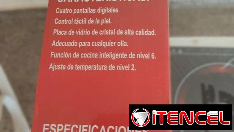 Cocina Inflarojo digital con placa de vidrio