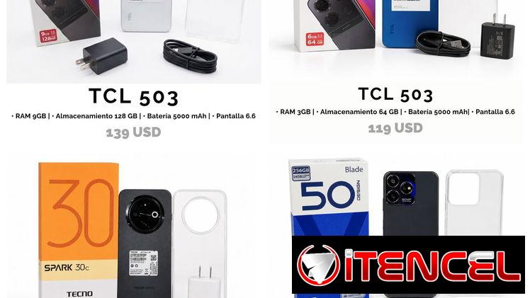 Teléfonos celulares de varias marcas y precios