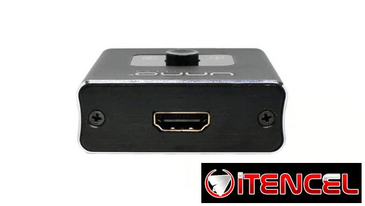Splitter/Switch Unno Tekno HDMI Bidireccional 4K 60Hz 2 Puertos Plug & Play Compatible Con Consolas y TV