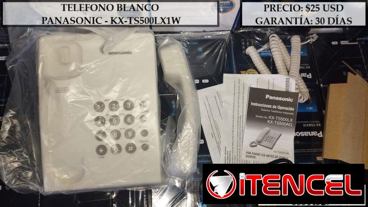 TELEFONO BLANCO PANASONIC – KX-TS500LX1W, ENTREGA DE FACTURA, VARIEDAD DE ARTÍCULOS DE TECNOLOGÍA, ETC