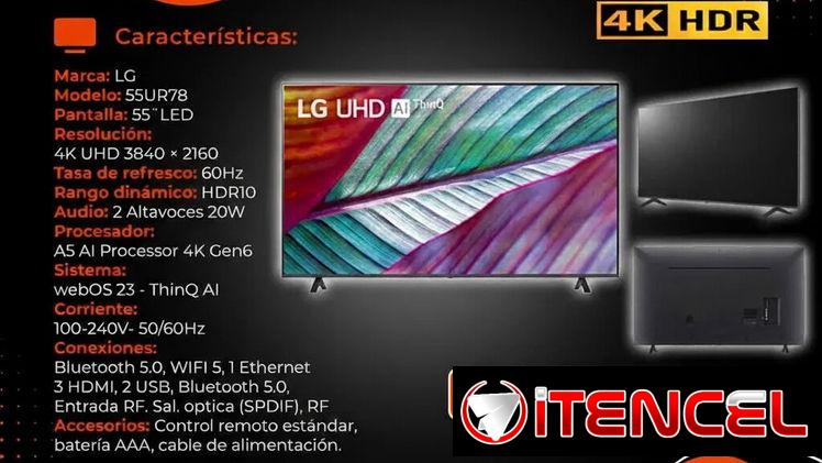 🔰 55 PULGADAS 🔰 LG SAMRT TV 55″ 4K HDR10 WEBOS. MENSAJERÍA CON FACTURA Y GARANTÍA. TLF 54833699
