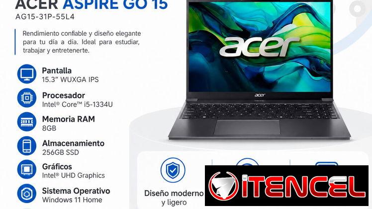 Laptop Acer Aspire Go 15 15.3” WUXGA IPS Intel Core i5-1334U 8GB RAM 256GB SSD Almacenamiento – Plata ( Nuevo )