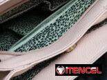 cartera rosa palo con asa corta y larga