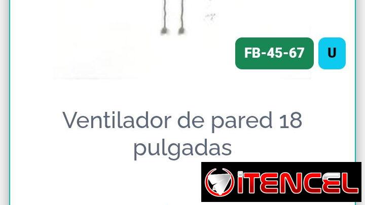 Ventilador de pared de 18 pulgadas