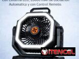 Ventilador Recargable F6 20000 mAh Con Linterna LED, 20000 mAh de Oscilación Automática con Batería con Control Remoto/