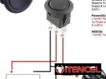 INTERRUPTOR AUXILIAR EXTRA CON LED DE AVISO DE ENCENDIDO PARA FUNCIONES AGREGADAS DE LUCES, AUDIO, ETC