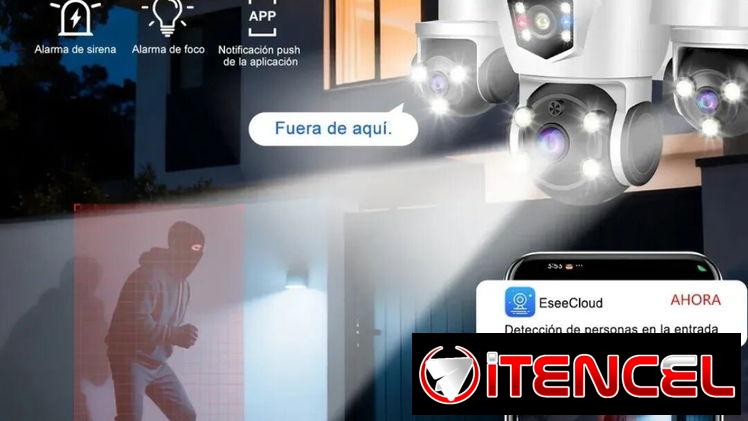 Cámara de seguridad Solar de 3 lentes a 18Mpx