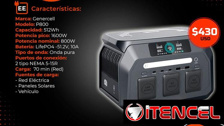 CALIDAD -PRECIO💡 ESTACIÓN 💡ENERGIA GNERCELL 1600/800W CON 512WH BATERÍA GARANTÍA 6 MESES. TL 54833699