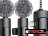 Pareja de micrófonos recargables inalámbricos