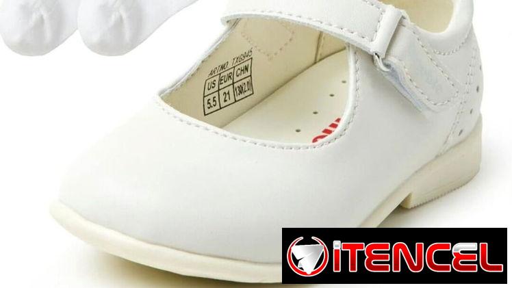 Zapatos de niña blancos Mary Jane Talla 11, 18 cm