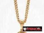 Cadena con medallón dije de oro 18 kilates pesa 55 gramos