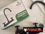Grifo fregadero doble cuello cisne negro GP 1013 (CV)