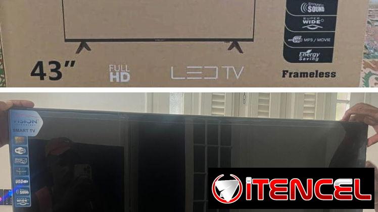 Smart TV 43 Pulgadas marca Visión (Híbrido) cajita HD interna y soporte de pared Precio $335 USD transporte