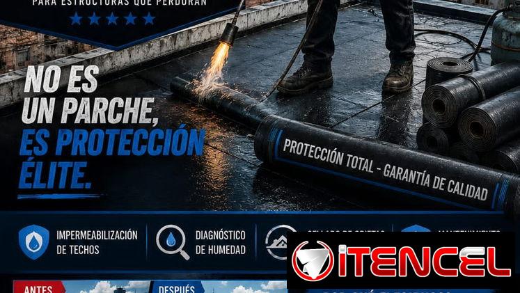 Impermeabilización de techos con manta asfáltica.