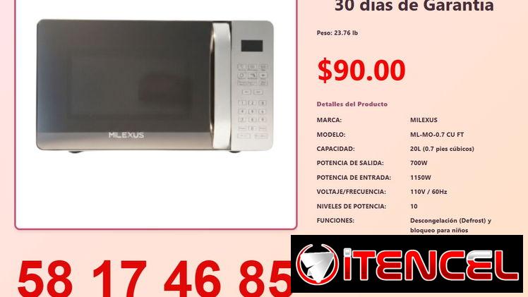 HORNO MICROONDAS MILEXUS 20L GRIS