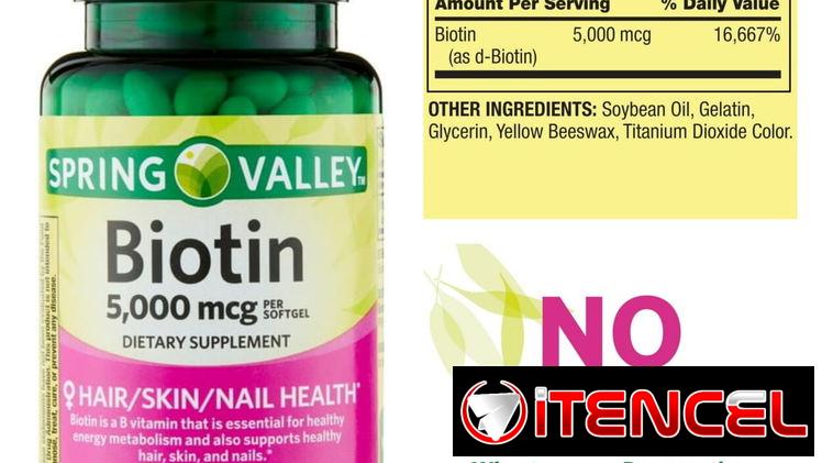 Biotin 120 cápsulas 5000mcg pomos sellados