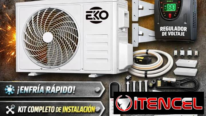Split de 1 tonelada marca allnovu convencional 220v con de instalación completo
