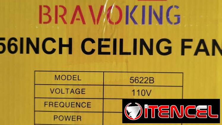 Ventilador de Techo 56 pulgadas color Blanco BRAVO KING 110V  precio $80 USD Transporte Incluido